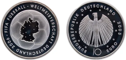 2003 10 Euro (FIFA 2006 World Cup) (PF) - Germany | Coins NB