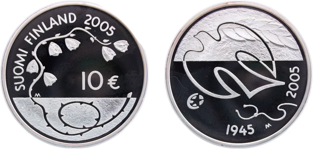 2005 10 Euro (Peace) (PF) - Finland | Coins NB - Auction - CoinsNB