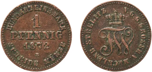 1 Pfennig - Frederick William 1872 -Germany | Coins NB - Auction