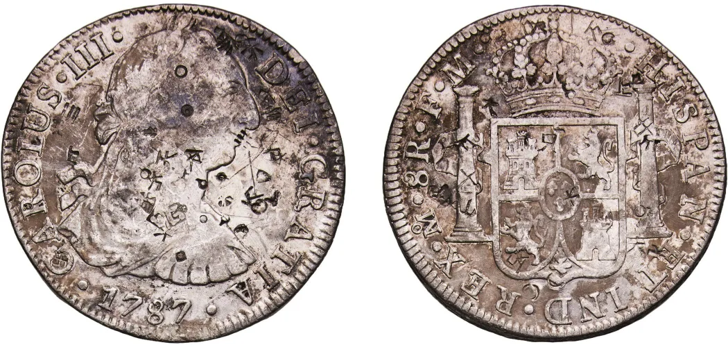 Lot1766: 8 Reales - Carlos III 1787 Mo FM - E-Auction 52 – World
