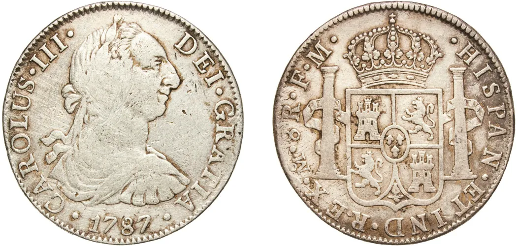 Lot1767: 8 Reales - Carlos III 1787 Mo FM - E-Auction 52 – World
