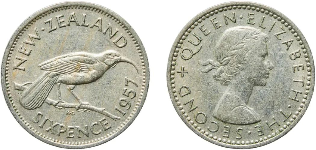 6 Pence - Elizabeth II (1st portrait) 1957 (XF) - Royal Mint