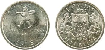 コレクション LATVIA LAST NATIONAL CIRCULATION COIN 1924 1 Lats (AU) - Latvia | Coins NB - Auction - CoinsNB E-Auction