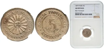 1876 2 Centavos (XF) - Peru | Coins NB - Auction - CoinsNB E-Auction
