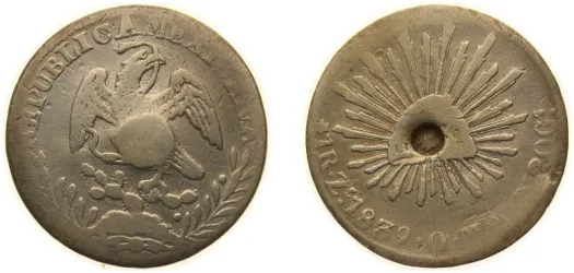 8 Reales 1863 Zs MO (VF) - Zacatecas Mint - Mexico | Coins NB