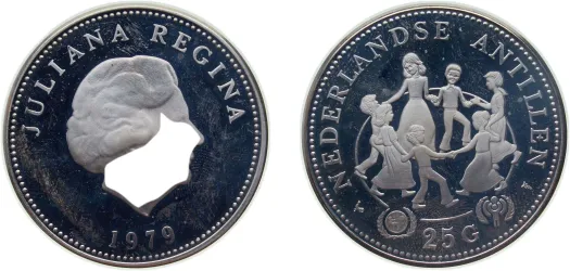 1973 25 Gulden - Juliana (25 Years of Reign) (UNC) - Ottawa Mint