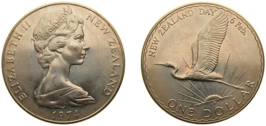 1974 1 Dollar - Elizabeth II (2nd Portrait; Commonwealth Games