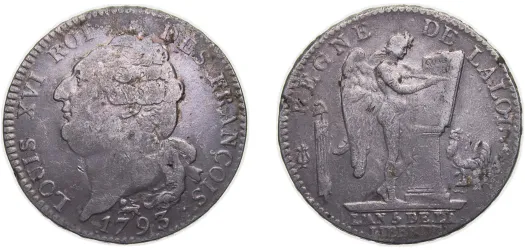 1778 D 1 Écu - Louis XVI (VF) - Lyon Mint - France | Coins NB