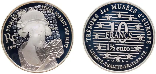 1997 10 Francs (Utamaro) (PF) - Paris Mint - France | Coins NB