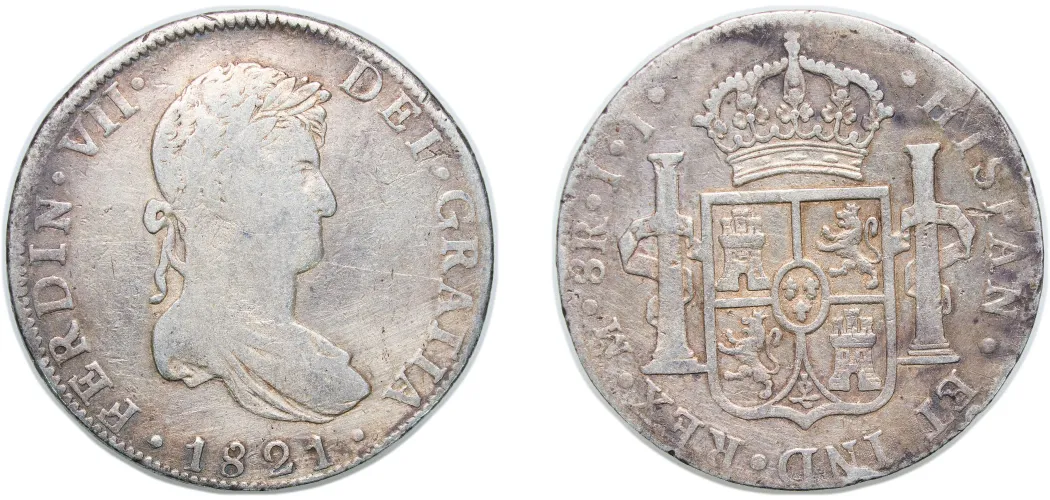 1821 JJ 8 Reales - Fernando VII (VF) - Mexico | Coins NB - Auction