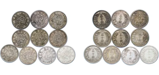 1 Yen - Meiji (large type) M20 (1887) 年十二治明 (XF) - Japan