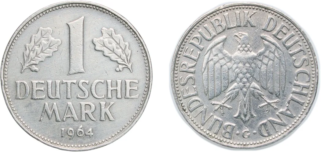 1964 G 1 Deutsche Mark (XF) - Staatliche Münze Baden-Württemberg
