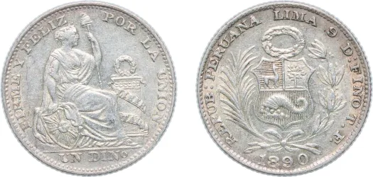 1876 2 Centavos (XF) - Peru | Coins NB - Auction - CoinsNB E-Auction