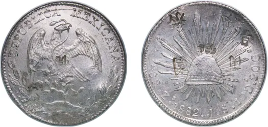 1 Peso ¨贻¨ 1898 Zs FZ (AU) - Zacatecas Mint - Mexico | Coins NB