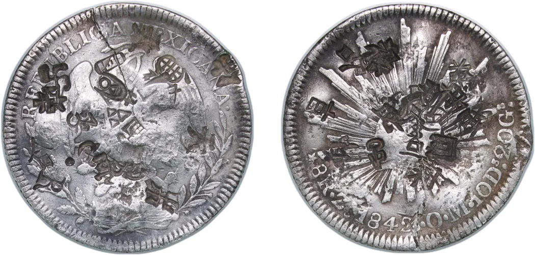 8 Reales With eagle type of 1843 