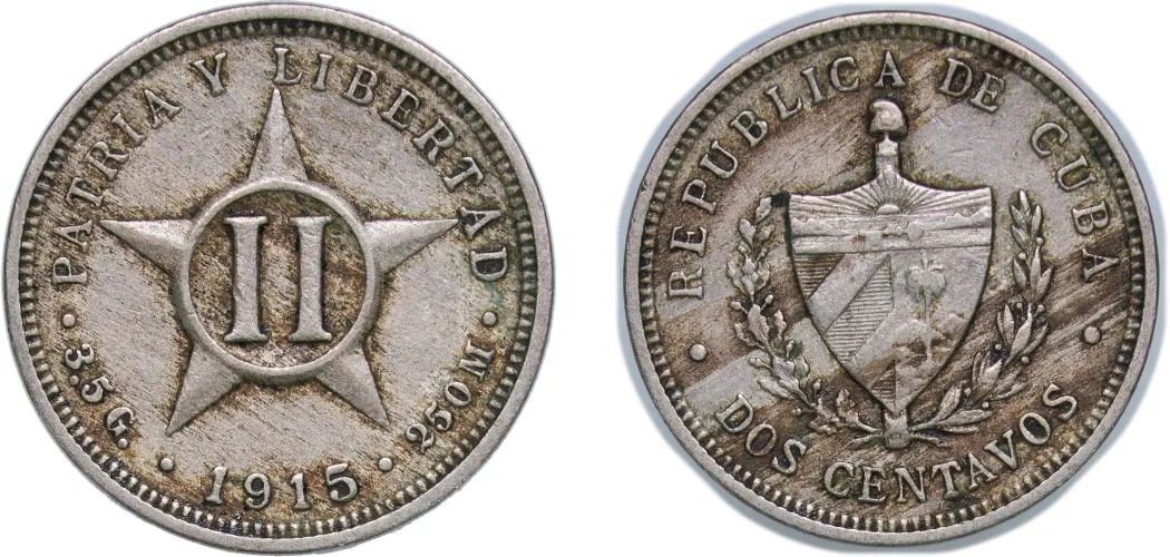2 Centavos (Patria y Libertad) 1915-Cuba | Coins NB - Auction