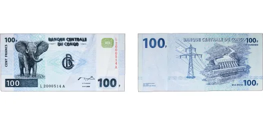 100 Francs 2000 (XF) - Democratic Republic of the Congo | Coins NB