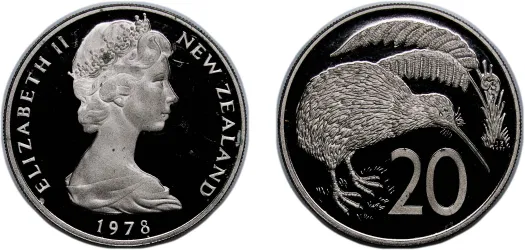 1 Dollar - Elizabeth II (2nd Portrait; Royal Visit) 1970 (UNC