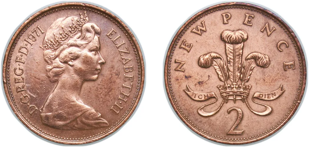 2 New Pence - Elizabeth II (2nd portrait) 1971 (AU) - Great