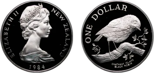 1 Dollar - Elizabeth II (2nd Portrait; Royal Visit) 1970 (UNC