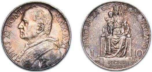 1 Lira - Pivs XI 1937 (NGC UNC) - Vatican City | Coins NB