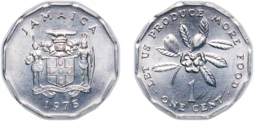 1 Cent (F.A.O.; wide legend) 1975 (UNC) - Royal Mint, Llantrisant