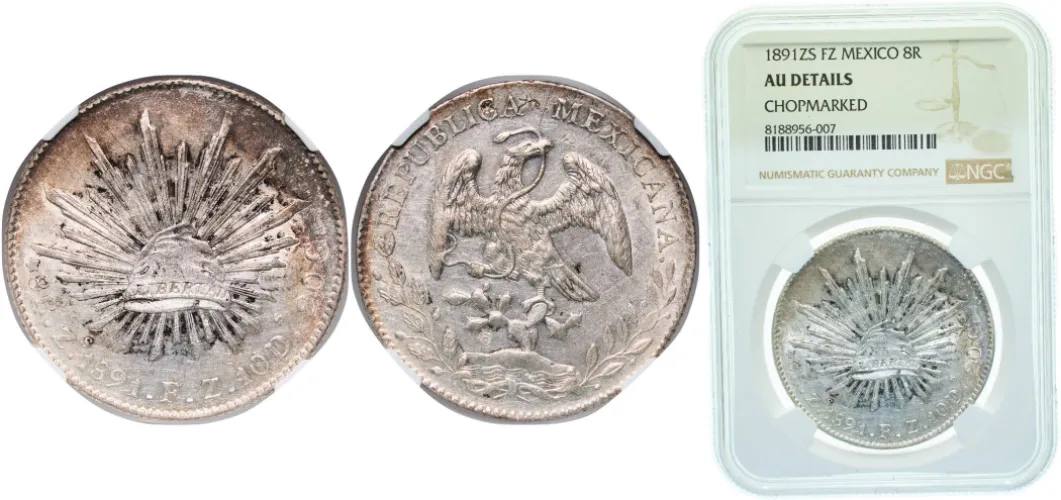 8 Reales 1891 Zs FZ-Mexico | Coins NB - Auction - CoinsNB E-Auction