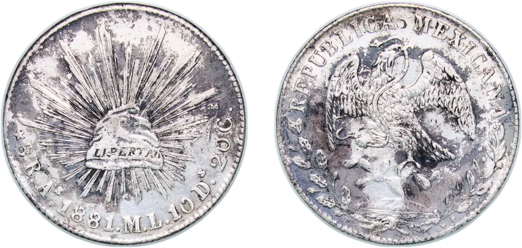 メキシコ 8レアル 1881年 銀貨 me14 メキシコ 8レアル 1881年 銀貨 me14 【公式通販】