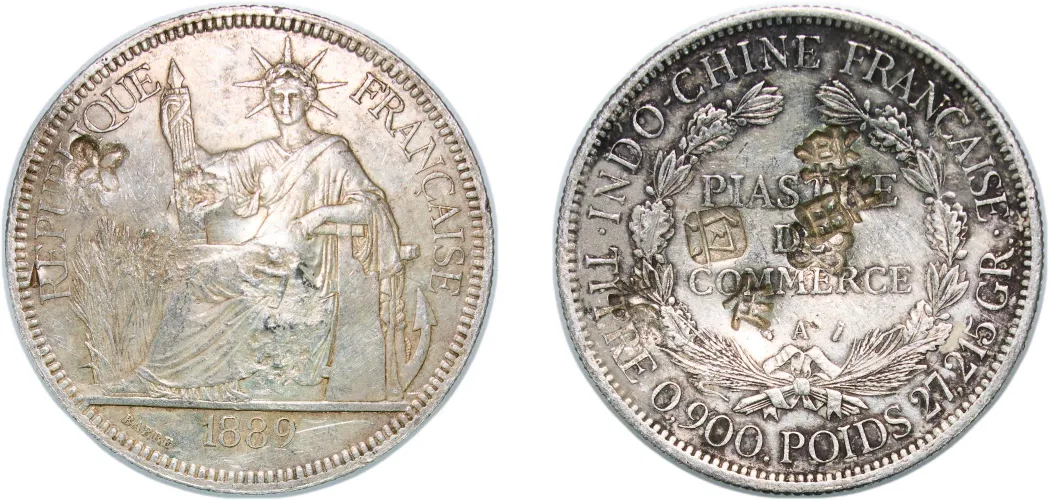 1 Piastre 1889 A-French Indochina | Coins NB - Auction - CoinsNB E