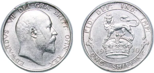 1 Shilling - Edward VII 1910 (XF) - Royal Mint (Tower Hill