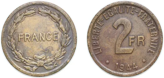 200年の時が醸し出す美トーン】1823年 フランス 5フラン AU55 ルイ18