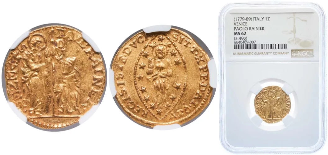 1 Zecchino - Paolo Renier 1779 - 1789 (NGC MS 62) - Republic of