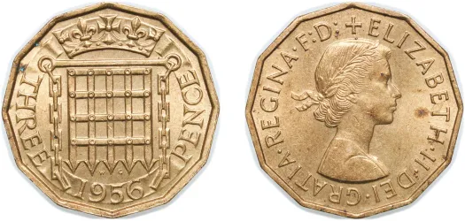 3 Pence - Victoria (1st portrait; incl. Maundy and Colonial) 1874