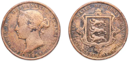 1⁄12 Shilling - Elizabeth II (1st portrait) 1964-Jersey | Coins NB