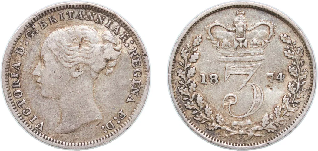 Victoria March 1999 England’s Pride 3 Pence - Victoria (1st portrait; incl. Maundy and Colonial) 1874