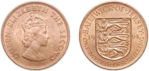 1⁄12 Shilling - Elizabeth II (1st portrait) 1964-Jersey | Coins NB