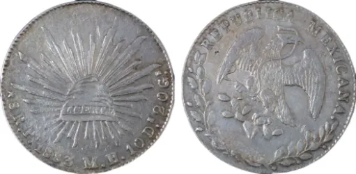 MEXICO 1892 ZACATECAS ZS FZ 8 REALES (XF) - Mexico | Coins NB