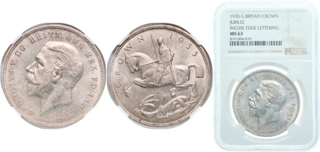 1 Crown - George V (Silver Jubilee) 1935 (NGC MS 63) - Royal Mint