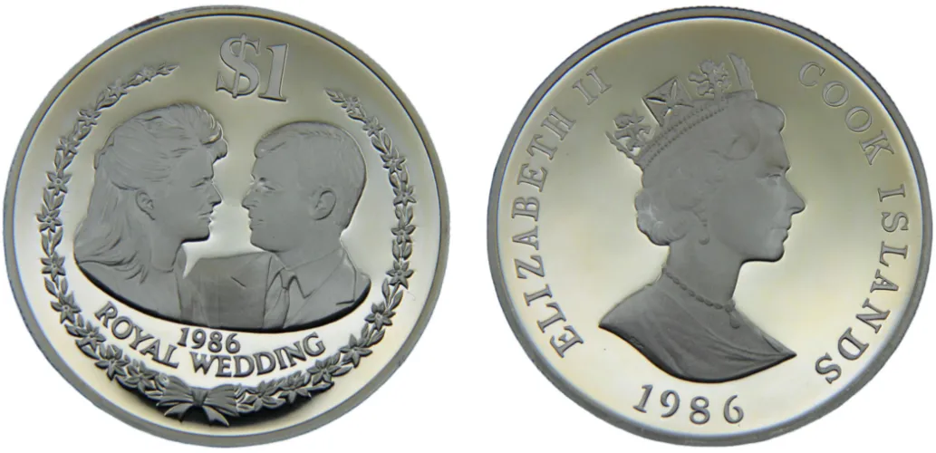 1986 1 Dollar Royal Wedding of Prince Andrew with Miss Sarah