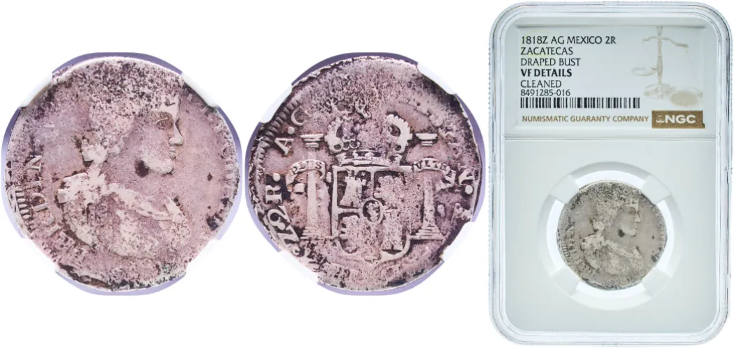Lot408: 2 Reales - Ferdinand VII (Zacatecas - Royalist
