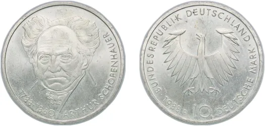 10 Deutsche Mark (Arthur Schopenhauer) 1988 D-Germany | Coins NB