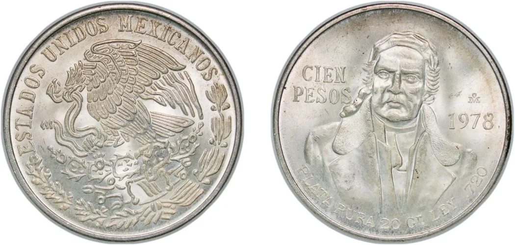 100 Pesos 1978 Mo (UNC) - Mexico City Mint - Mexico | Coins NB