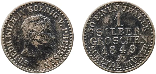 1 Groschen - George V 1859 (VF) - Hanover Mint - Germany | Coins