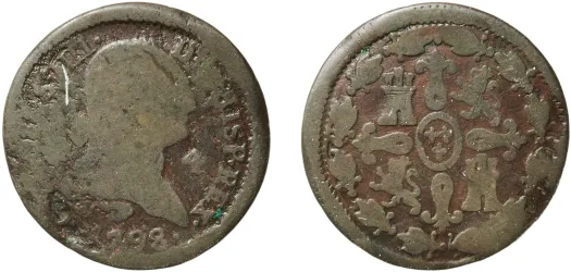 1837 J 4 Maravedis 4.5g (VF) - Jubia mint - Spain | Coins NB