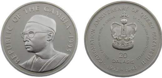 1993 20 Dalasis 40th Anniversary of Coronation (PF) - (Mintage