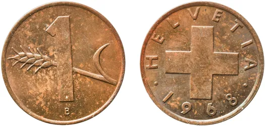 5 Rappen (Coat of arms) 1850 (XF) - Switzerland | Coins NB