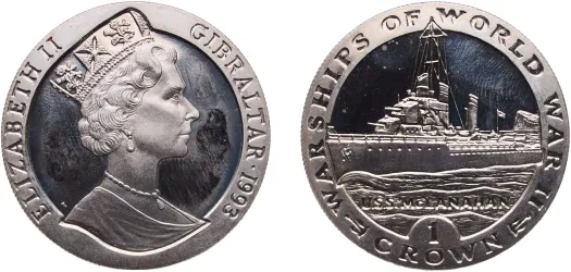 1 Crown - Elizabeth II (Admiral Lord Nelson; Silver Proof) 1980