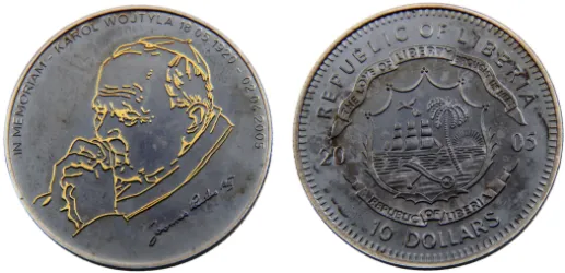 2005 10 Dollars Death of John Paul II (PF) - Karlsfeld mint