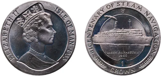 1989 1 Crown 200th Anniversary of Mutiny on the Bounty (UNC