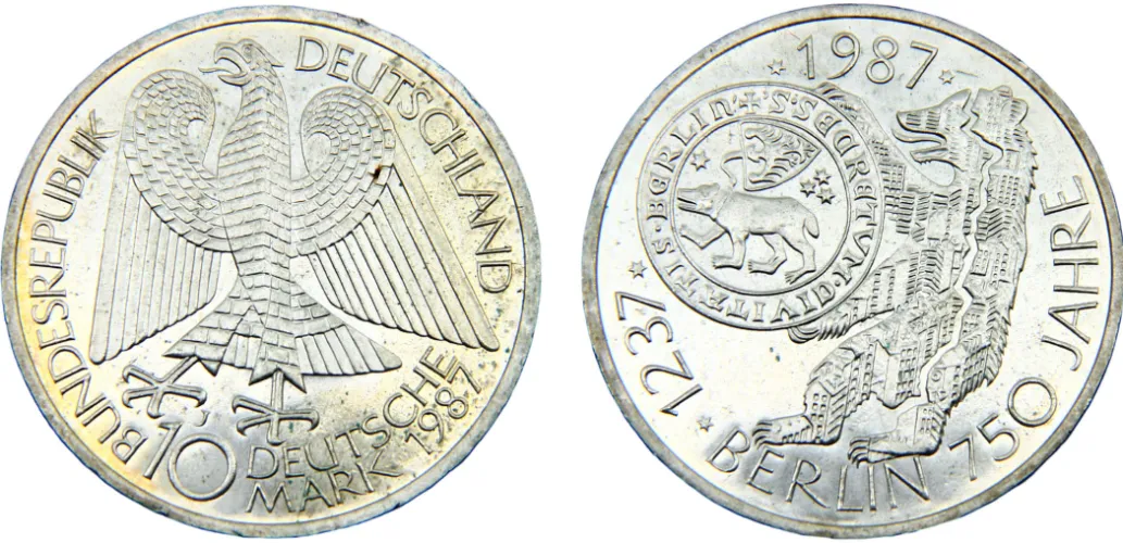 1987 J 10 Deutsche Mark 750th anniversary of Berlin (BU) - Hamburg